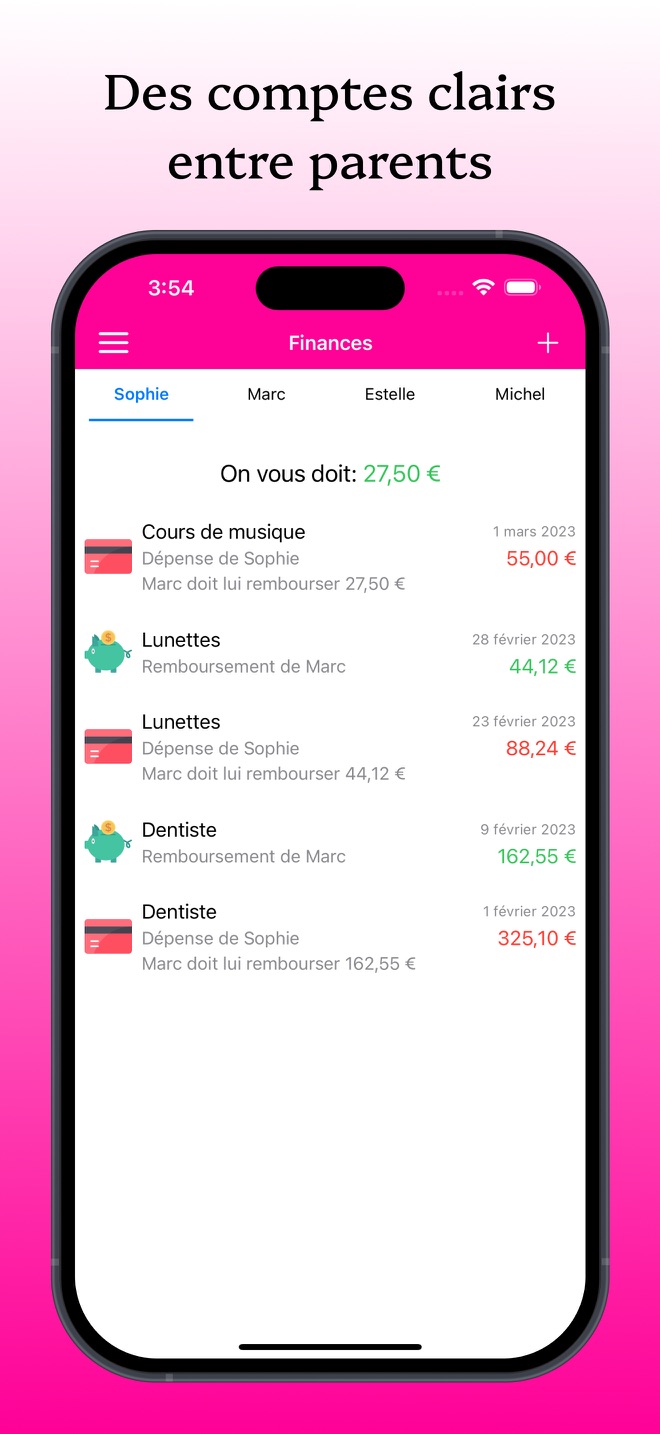 KidCal: Calendrier des parents - capture iPhone 3