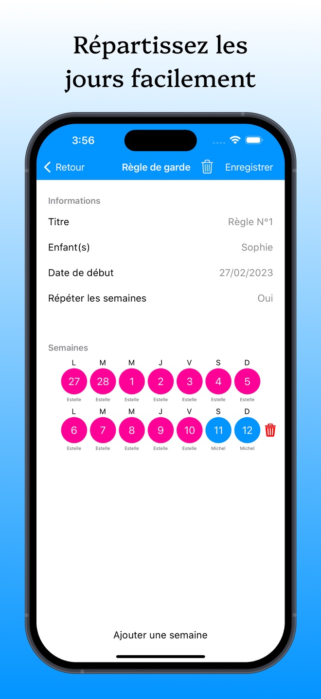 KidCal: Calendrier des parents - capture iPhone 10